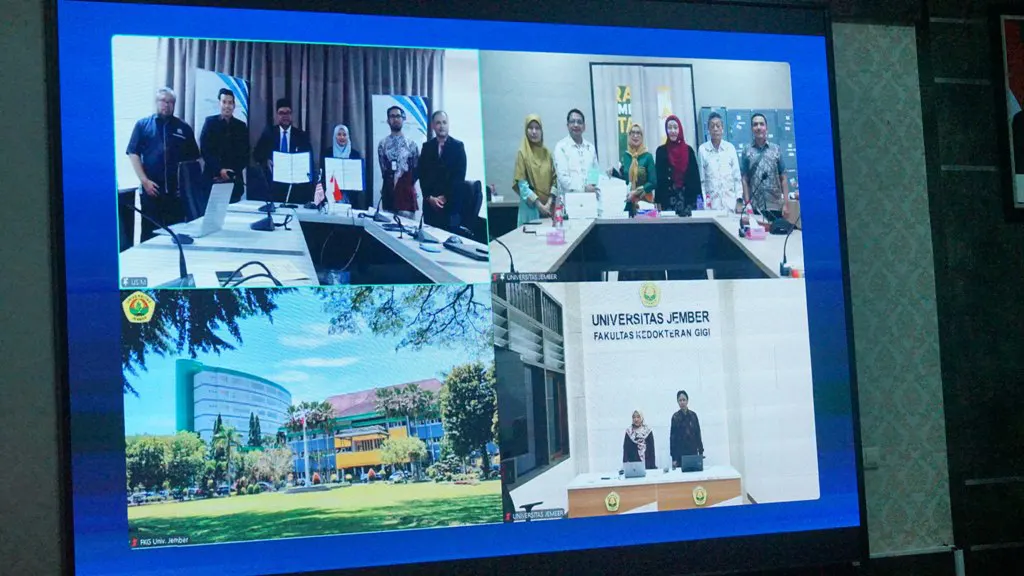 FK UNEJ Tandatangani MoU dengan FKG UNEJ dan Universiti Sains Islam Malaysia (USIM) secara Daring