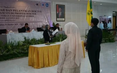 UKMPPD Lulus Sempurna, Fakultas Kedokteran Universitas Jember Lantik 14 Dokter Baru