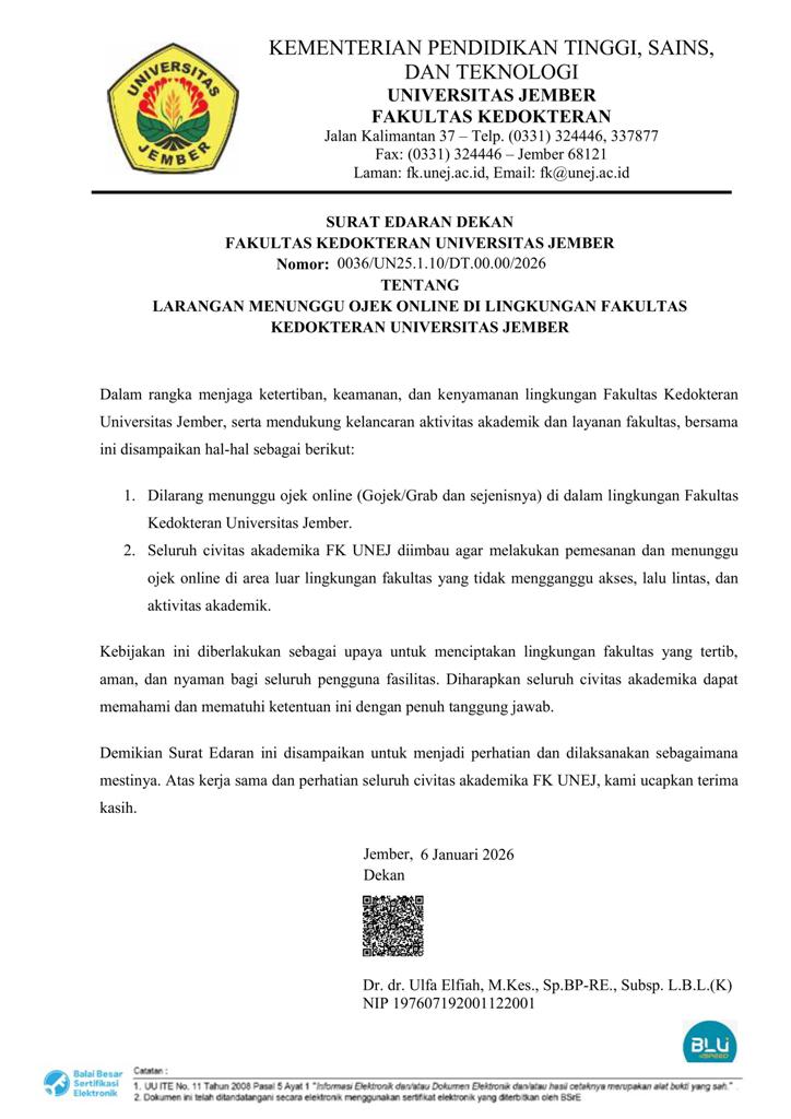 Surat-Edaran-Larangan-Menunggu-Ojol-di-Lingkungan-FK Surat Edaran